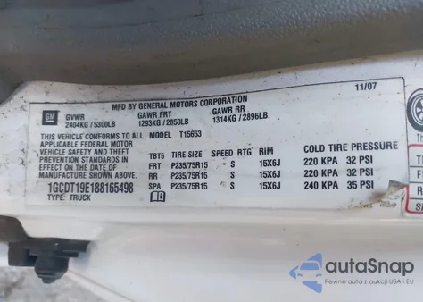 2008 Chevrolet Colorado Work Truck из США, поврежденный, VIN 1GCDT19E188165498